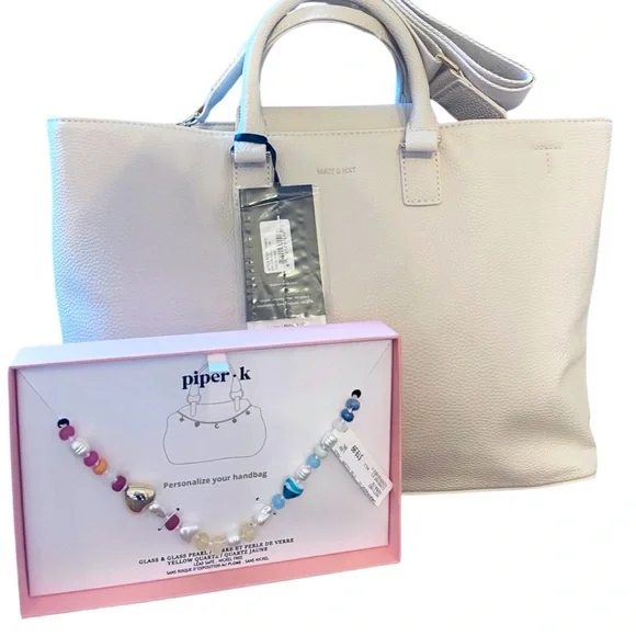 MATT & NAT Elegant & Spacious White Laptop Bag NWT + $20 USD Value Gift - Picture 6 of 16